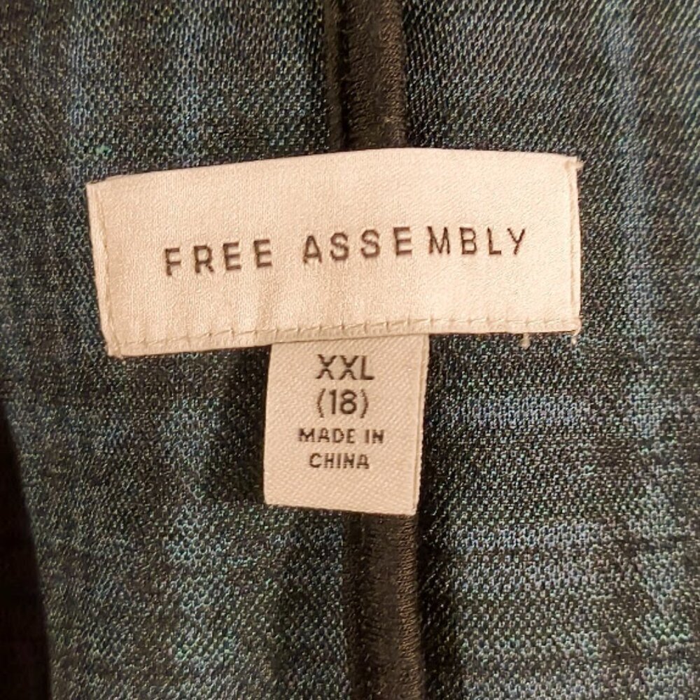 Free Assembly Black and Green Long Sleeved Women's Blazer XXL (18 ) - Picture 6 of 8